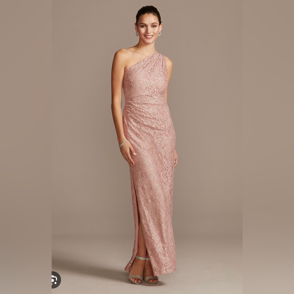 Sparkly Pink Formal Lace Dress